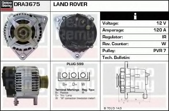 DELCO REMY DRA3675