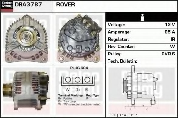 DELCO REMY DRA3787