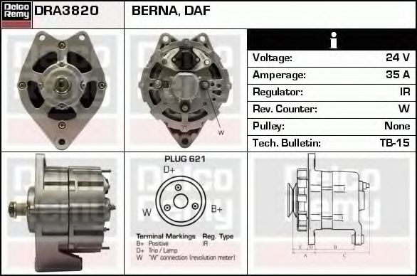DELCO REMY DRA3820