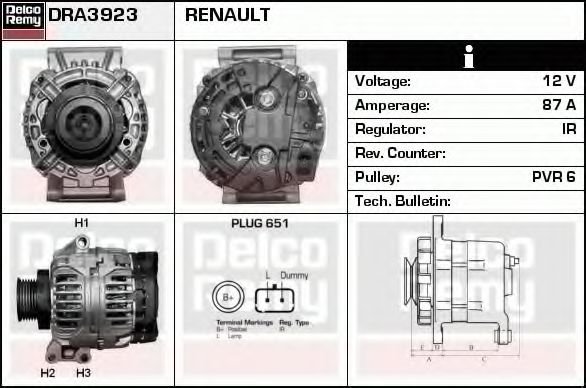 DELCO REMY DRA3923