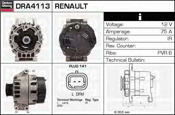 DELCO REMY DRA4113