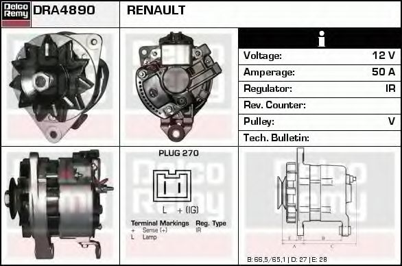 DELCO REMY DRA4890