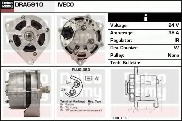 DELCO REMY DRA5910