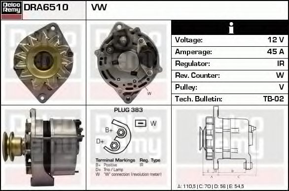 DELCO REMY DRA6501