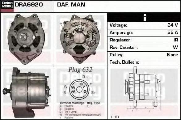 DELCO REMY DRA6920