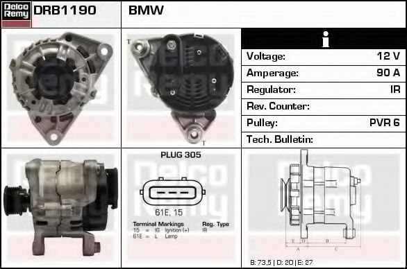 DELCO REMY DRB1190