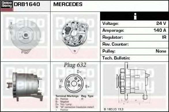 DELCO REMY DRB1640