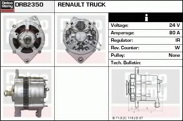 DELCO REMY DRB2350