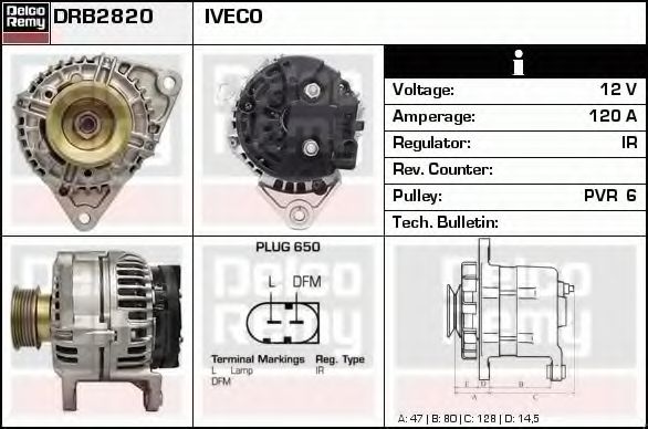 DELCO REMY DRB2820