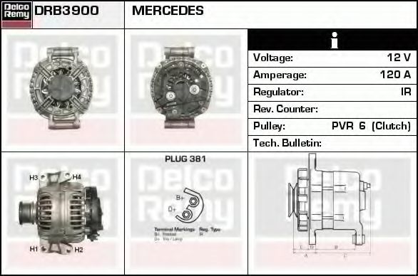 DELCO REMY DRB3890