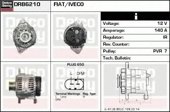 DELCO REMY DRB6210
