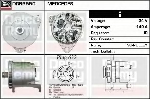 DELCO REMY DRB6550