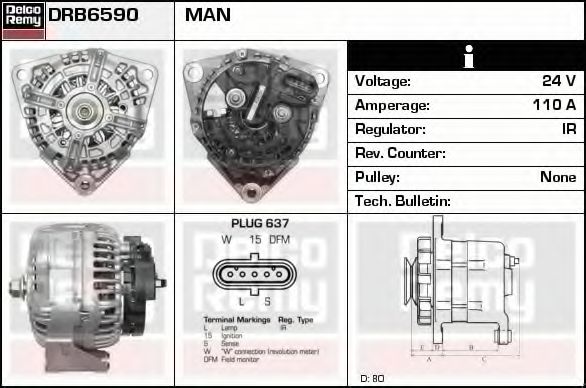 DELCO REMY DRB6590