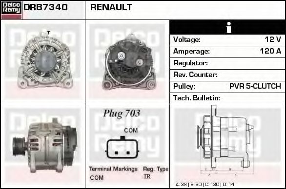 DELCO REMY DRB7340