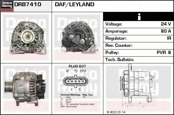 DELCO REMY DRB7410