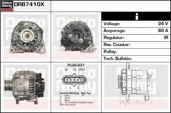 DELCO REMY DRB7410X