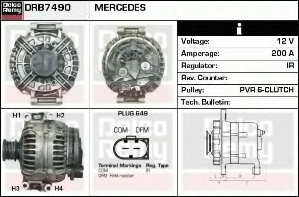 DELCO REMY DRB7490