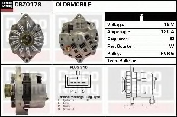 DELCO REMY DRZ0178 DELCO REMY DRZ0178