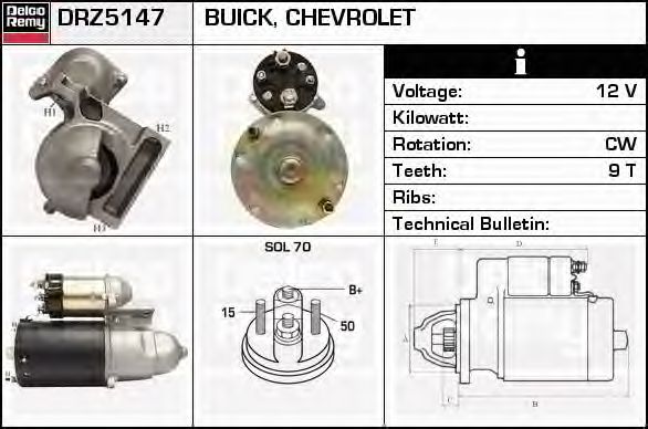 DELCO REMY DRZ5147 DELCO REMY DRZ5147