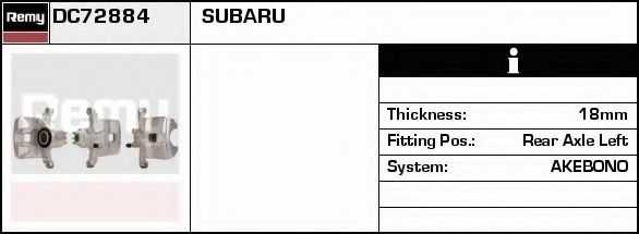 Тормозной суппорт DELCO REMY DC72884 Тормозной суппорт DELCO REMY DC72884