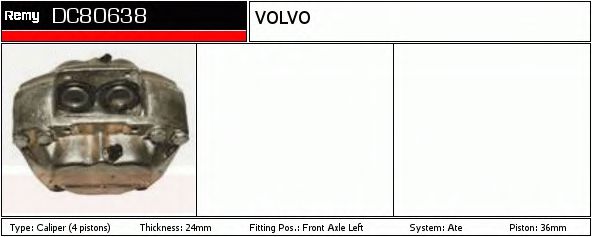 Тормозной суппорт DELCO REMY DC80638 Тормозной суппорт DELCO REMY DC80638