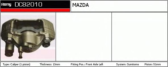 Тормозной суппорт DELCO REMY DC82010 Тормозной суппорт DELCO REMY DC82010