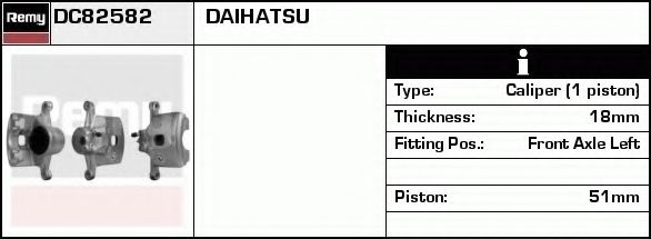 Тормозной суппорт DELCO REMY DC82582 Тормозной суппорт DELCO REMY DC82582