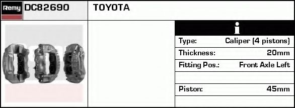 Тормозной суппорт DELCO REMY DC82690 Тормозной суппорт DELCO REMY DC82690