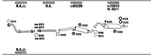 Система выпуска ОГ WALKER AD62121 Система выпуска ОГ WALKER AD62121
