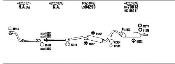Система выпуска ОГ WALKER AD62140 Система выпуска ОГ WALKER AD62140