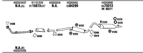 Система выпуска ОГ WALKER AD62154 Система выпуска ОГ WALKER AD62154