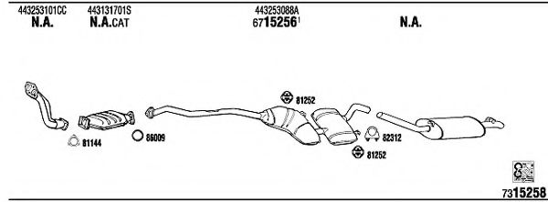 Система выпуска ОГ WALKER AD62166B Система выпуска ОГ WALKER AD62166B