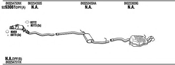 Система выпуска ОГ WALKER ADH26847BA Система выпуска ОГ WALKER ADH26847BA