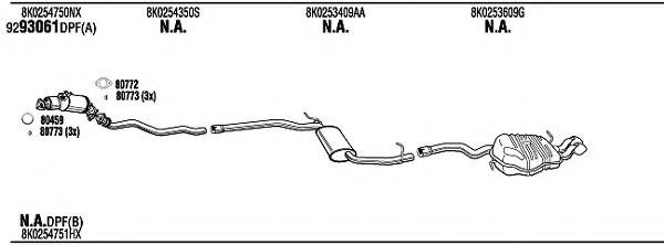 Система выпуска ОГ WALKER ADK25454BA Система выпуска ОГ WALKER ADK25454BA