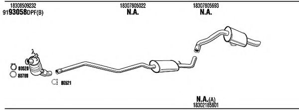 Система выпуска ОГ WALKER BWH32175BA Система выпуска ОГ WALKER BWH32175BA