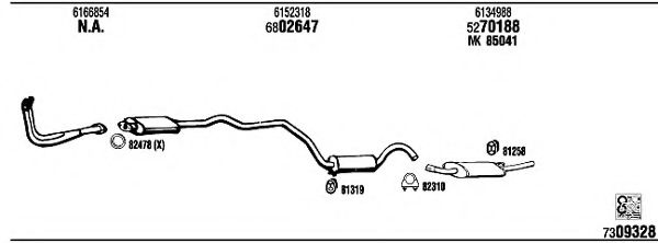 Система выпуска ОГ WALKER FO31264 Система выпуска ОГ WALKER FO31264