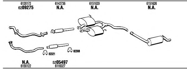 Система выпуска ОГ WALKER FO55217B Система выпуска ОГ WALKER FO55217B