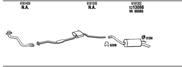 Система выпуска ОГ WALKER FO55241 Система выпуска ОГ WALKER FO55241