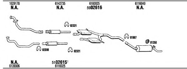 Система выпуска ОГ WALKER FO56060 Система выпуска ОГ WALKER FO56060