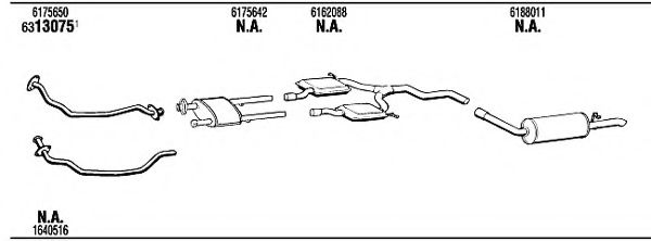 Система выпуска ОГ WALKER FO60352 Система выпуска ОГ WALKER FO60352