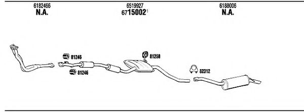 Система выпуска ОГ WALKER FO60355B Система выпуска ОГ WALKER FO60355B