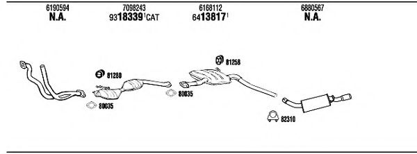 Система выпуска ОГ WALKER FO60379B Система выпуска ОГ WALKER FO60379B