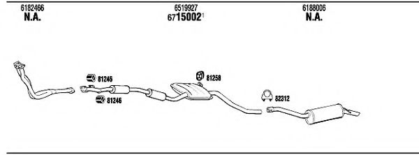 Система выпуска ОГ WALKER FO60401B Система выпуска ОГ WALKER FO60401B