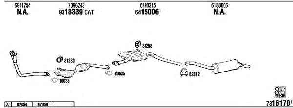 Система выпуска ОГ WALKER FO60402A Система выпуска ОГ WALKER FO60402A