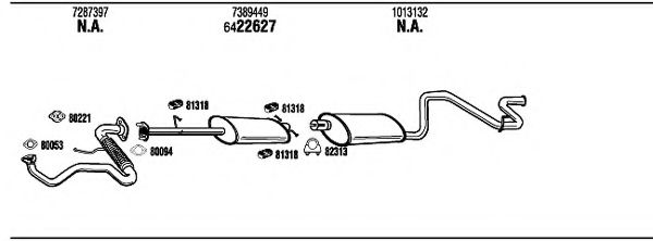 Система выпуска ОГ WALKER FO80144B Система выпуска ОГ WALKER FO80144B