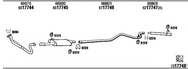 Система выпуска ОГ WALKER FO80553 Система выпуска ОГ WALKER FO80553
