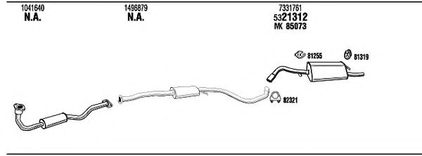 Система выпуска ОГ WALKER FOH12441A Система выпуска ОГ WALKER FOH12441A