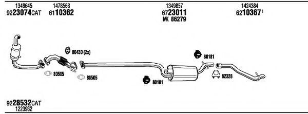 Система выпуска ОГ WALKER FOH18956A Система выпуска ОГ WALKER FOH18956A