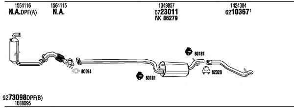 Система выпуска ОГ WALKER FOH18957B Система выпуска ОГ WALKER FOH18957B