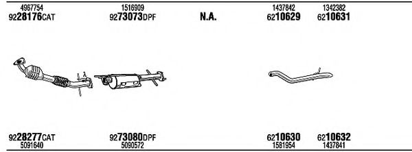 Система выпуска ОГ WALKER FOH20862B Система выпуска ОГ WALKER FOH20862B